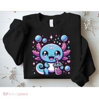 Cute Axolotl Bubble Boba Tea Anime   Sweatshirt thumb 2