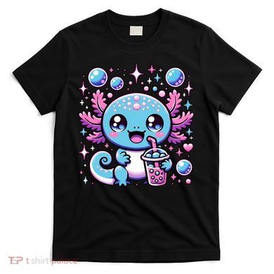 Cute Axolotl Bubble Boba Tea Anime   T-Shirt