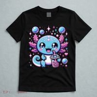 Cute Axolotl Bubble Boba Tea Anime   T-Shirt thumb 5
