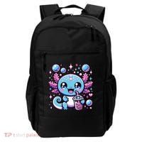 Cute Axolotl Bubble Boba Tea Anime   Backpack thumb 0