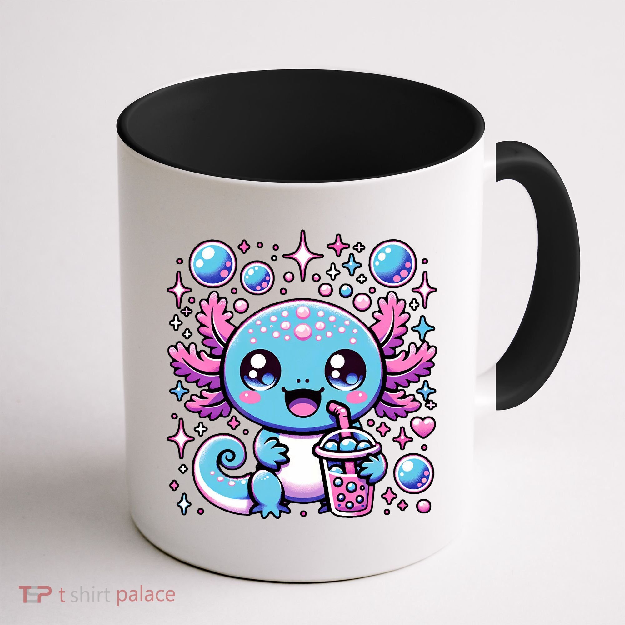Cute Axolotl Bubble Boba Tea Anime   Coffee Mug