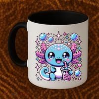 Cute Axolotl Bubble Boba Tea Anime   Coffee Mug thumb 2