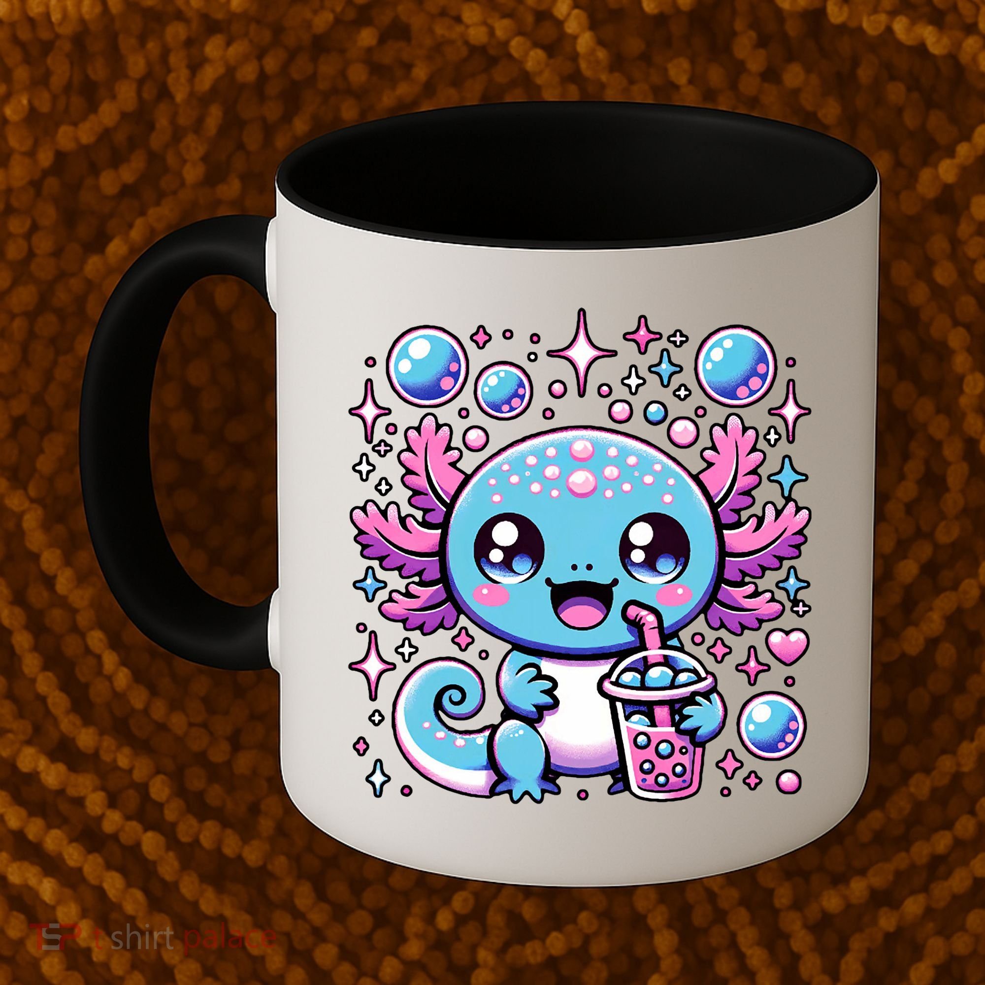 Cute Axolotl Bubble Boba Tea Anime   Coffee Mug