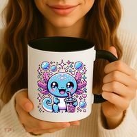 Cute Axolotl Bubble Boba Tea Anime   Coffee Mug thumb 3