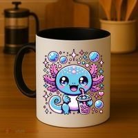 Cute Axolotl Bubble Boba Tea Anime   Coffee Mug thumb 4