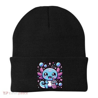 Cute Axolotl Bubble Boba Tea Anime   Beanie
