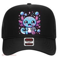 Cute Axolotl Bubble Boba Tea Anime   Hat thumb 0