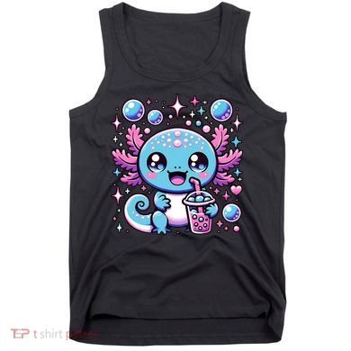 Cute Axolotl Bubble Boba Tea Anime   Tank Top