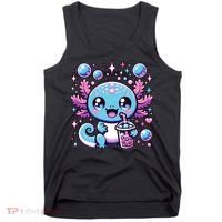 Cute Axolotl Bubble Boba Tea Anime   Tank Top thumb 0