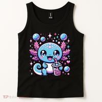 Cute Axolotl Bubble Boba Tea Anime   Tank Top thumb 2