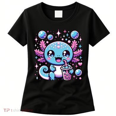 Cute Axolotl Bubble Boba Tea Anime   Women's T-Shirt