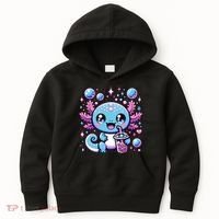 Cute Axolotl Bubble Boba Tea Anime   Kids Hoodie thumb 0