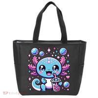 Cute Axolotl Bubble Boba Tea Anime   Tote Bag thumb 0