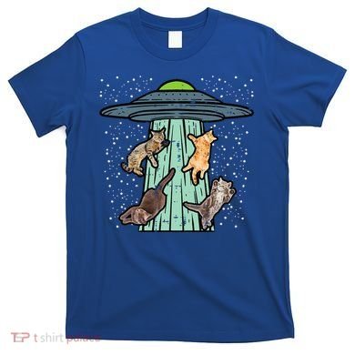 Cats Abducted By Ufo Funny Alien Space Lover T-Shirt