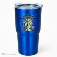 Cats Abducted By Ufo Funny Alien Space Lover Tumbler thumb 0