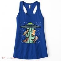 Cats Abducted By Ufo Funny Alien Space Lover Women's Tank Top thumb 0