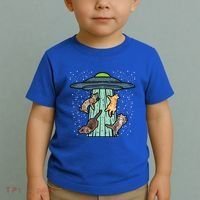 Cats Abducted By Ufo Funny Alien Space Lover Toddler T-Shirt thumb 2