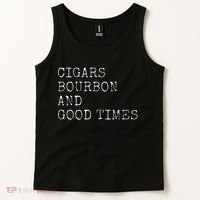 Cigars and Bourbon Good Times Drinking Smoking Tank Top thumb 2