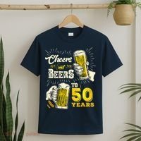 Cheers And Beers To 50 Years Old Beer 50th Birthday Beer T-Shirt thumb 2