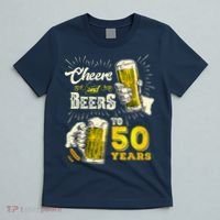 Cheers And Beers To 50 Years Old Beer 50th Birthday Beer T-Shirt thumb 5