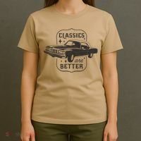 Classics Are Better Vintage Car Gift T-Shirt thumb 4