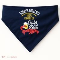 Crabs And Beer Chesapeake Blue Crab Shirts Crabbing Men Women USA-Made Doggie Bandana thumb 0