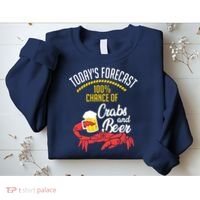 Crabs And Beer Chesapeake Blue Crab Shirts Crabbing Men Women Sweatshirt thumb 2