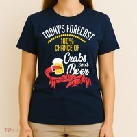 Crabs And Beer Chesapeake Blue Crab Shirts Crabbing Men Women T-Shirt thumb 4
