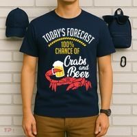 Crabs And Beer Chesapeake Blue Crab Shirts Crabbing Men Women T-Shirt thumb 6