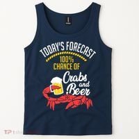Crabs And Beer Chesapeake Blue Crab Shirts Crabbing Men Women Tank Top thumb 2