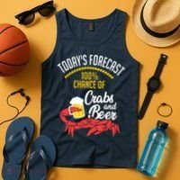 Crabs And Beer Chesapeake Blue Crab Shirts Crabbing Men Women Tank Top thumb 4