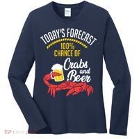 Crabs And Beer Chesapeake Blue Crab Shirts Crabbing Men Women Women's Long Sleeve Shirt thumb 0