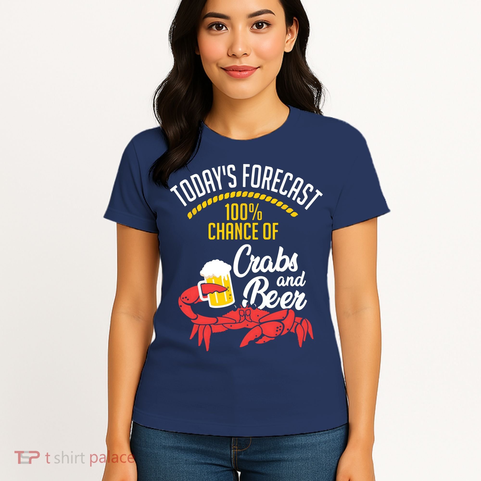 Crabs And Beer Chesapeake Blue Crab Shirts Crabbing Men Women Women's T-Shirt
