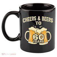 Cheers And Beers To 60 Years Old Birthday 60th Birthday 11oz C Handle Ceramic Mug thumb 2
