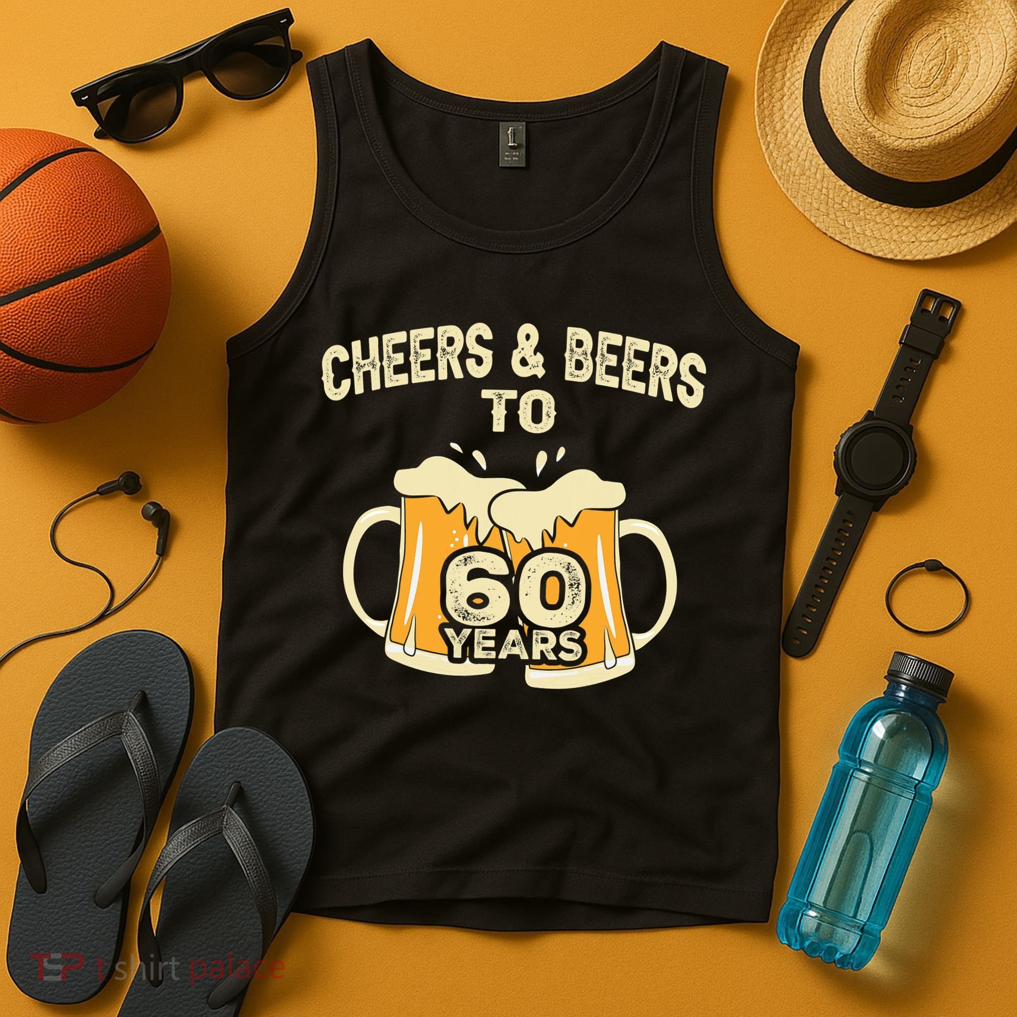 Cheers And Beers To 60 Years Old Birthday 60th Birthday Tank Top