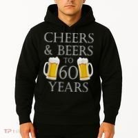 Cheers and Beers to 60 Years - 60th Birthday Gift Hoodie thumb 2
