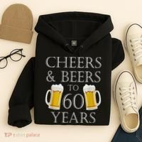 Cheers and Beers to 60 Years - 60th Birthday Gift Hoodie thumb 4