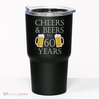 Cheers and Beers to 60 Years - 60th Birthday Gift Tumbler thumb 0