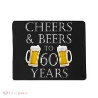 Cheers and Beers to 60 Years - 60th Birthday Gift Mousepad thumb 0