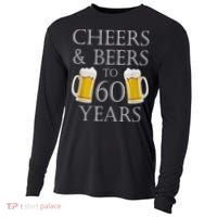 Cheers and Beers to 60 Years - 60th Birthday Gift Cooling Performance Long Sleeve Crew thumb 0
