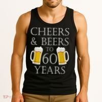 Cheers and Beers to 60 Years - 60th Birthday Gift Tank Top thumb 3