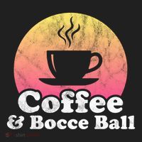 Coffee And Bocce Ball Cool Gift Golf Towel thumb 3