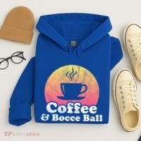 Coffee And Bocce Ball Cool Gift Hoodie thumb 4