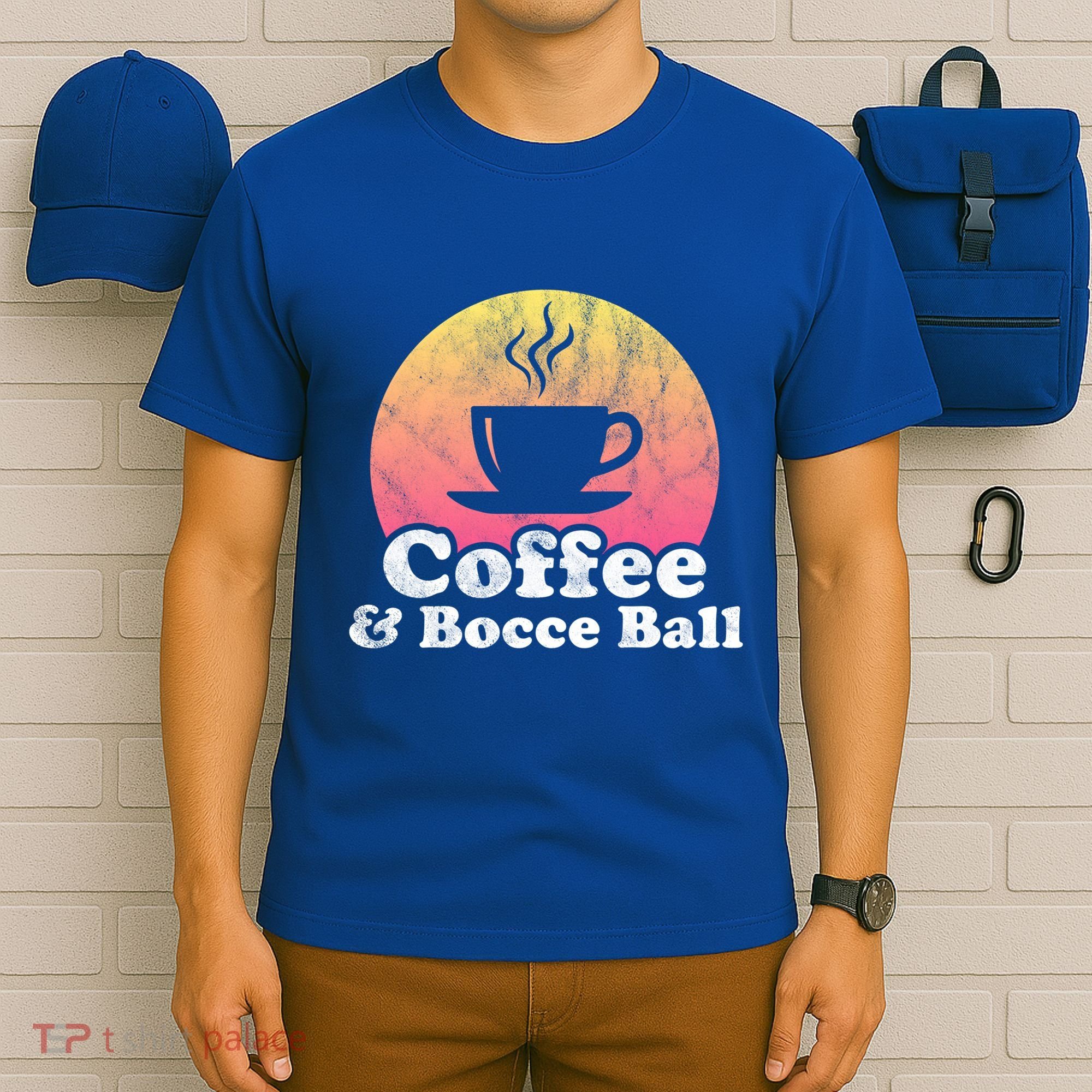 Coffee And Bocce Ball Cool Gift T-Shirt