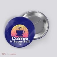Coffee And Bocce Ball Cool Gift Button thumb 0
