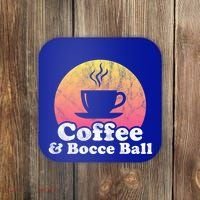 Coffee And Bocce Ball Cool Gift Coaster thumb 0