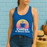 Coffee And Bocce Ball Cool Gift Women's Tank Top thumb 2