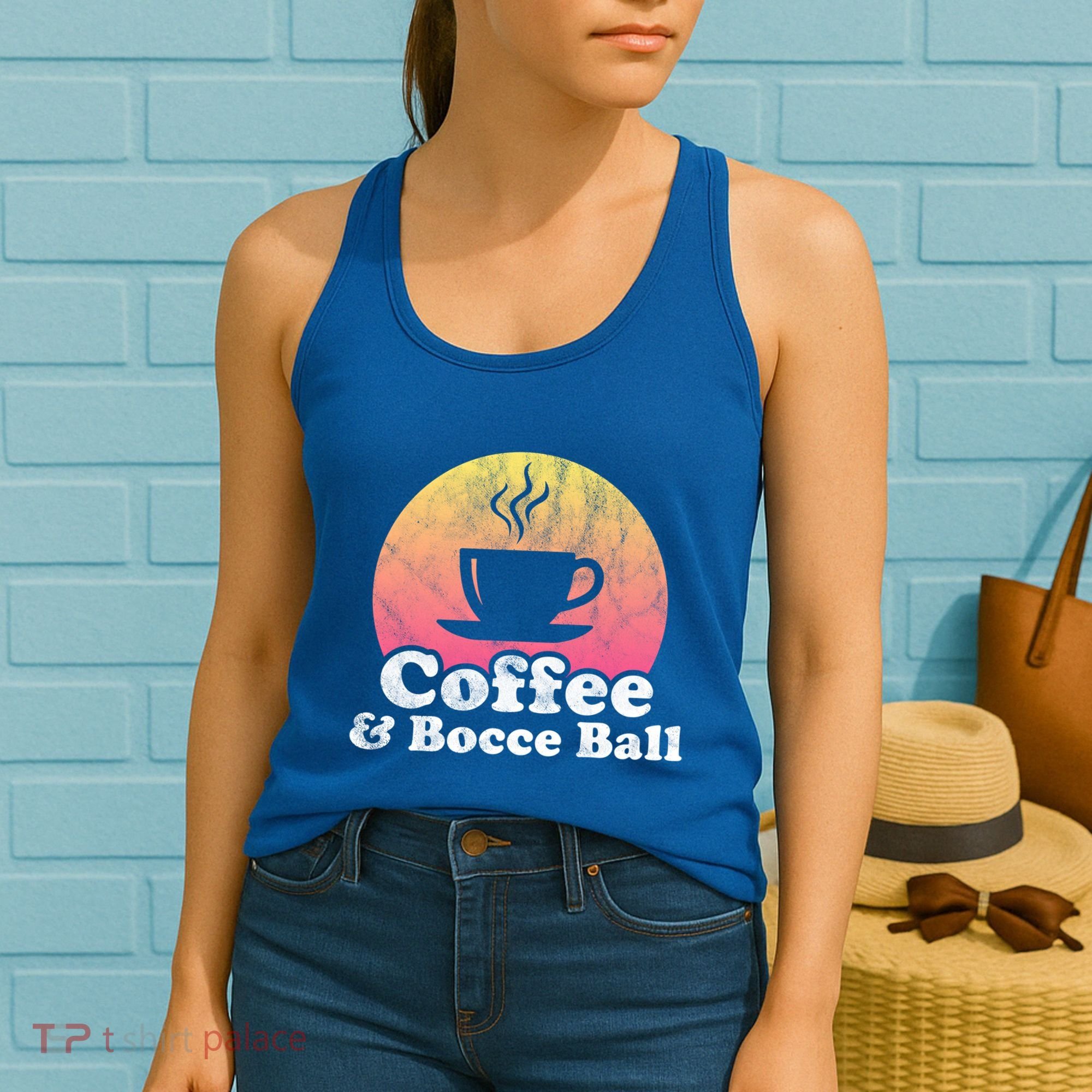 Coffee And Bocce Ball Cool Gift Women's Tank Top