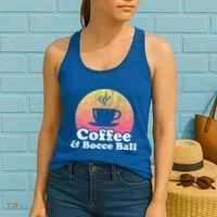Coffee And Bocce Ball Cool Gift Women's Tank Top thumb 2