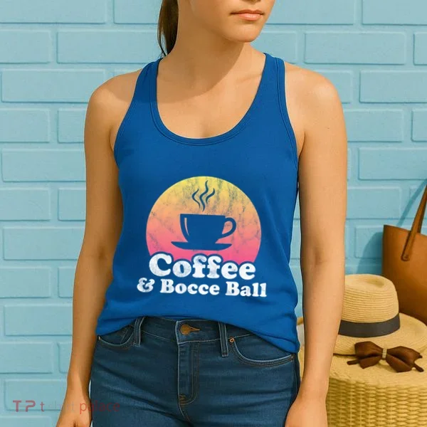 Coffee And Bocce Ball Cool Gift Women's Tank Top